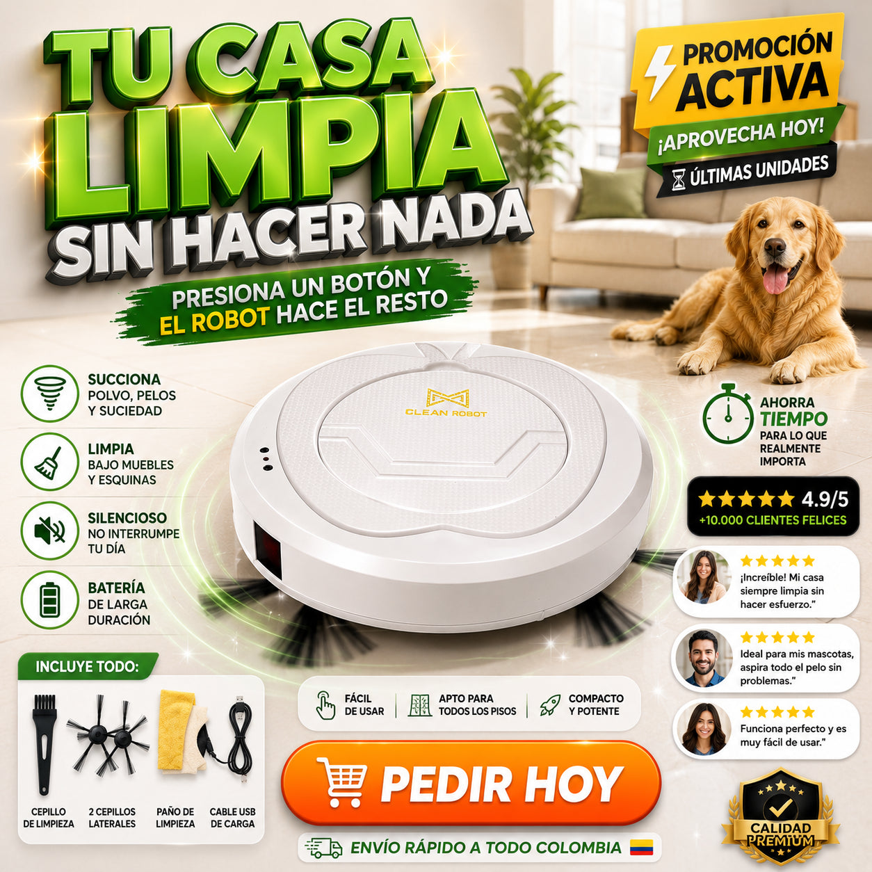 🏡✨ ¡Tu Casa Siempre Limpia Sin Mover un Dedo! 🤖